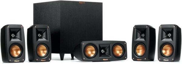 Klipsch Black Reference Theater Pack 5.1 Surround Sound System, Bundle with Onkyo TX-NR696 7.2-Channel Network A/V Receiver, 210W Per Channel (At 6 Ohms) - Image 3