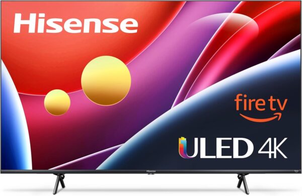 Hisense 58-Inch Class U6HF Series ULED 4K UHD Smart Fire TV (58U6HF) - QLED, 600-Nit Dolby Vision, HDR 10 plus, 240 Motion Rate, Voice Remote, Compatible with Alexa, Black - Image 2