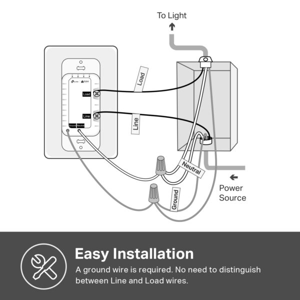 Kasa Smart Light Switch HS200, Single Pole, Needs Neutral Wire, 2.4GHz Wi-Fi Light Switch Works with Alexa and Google Home, UL Certified, No Hub Required , White, HS200 - Image 8