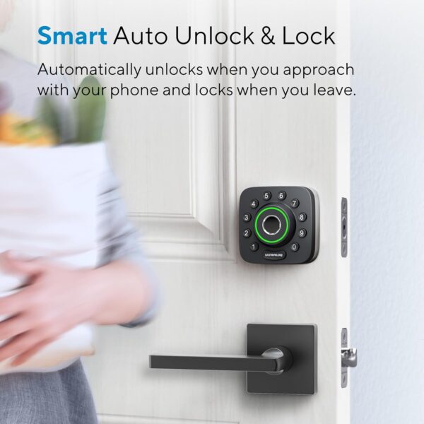 Smart Lock - ULTRALOQ U-Bolt Pro with WiFi Bridge, 7-in-1 Fingerprint Keyless Entry Door Lock, App Remote Control, Biometric Keypad Deadbolt, Smart Locks for Front Door, Auto Unlock, Easy Installation - Image 4