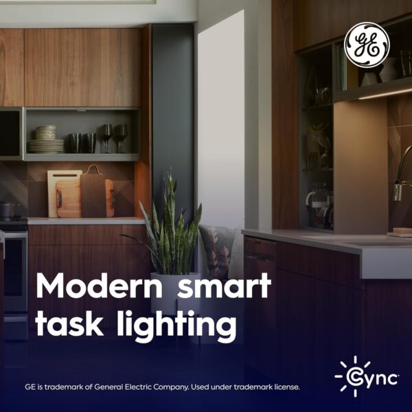 GE Cync Reveal HD+ Smart Undercabinet Light Fixture, Color Changing Undercab Light, Smart Wi-Fi Kitchen Light, Works with Alexa and Google Home, 18-in Bar - Image 6