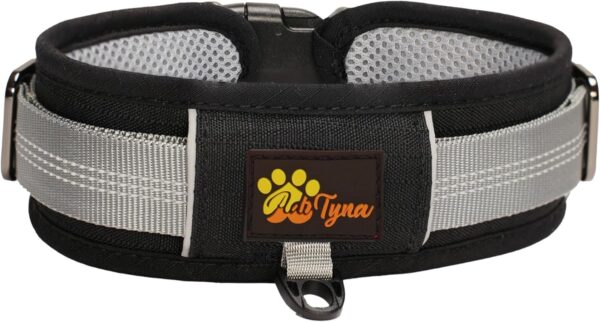 ADITYNA - Dog Collar 2 D-rings Secure - 2-inch Wide Adjustable Large Dog Collars - Oxford Material & Mesh Lining for Comfort (Black, Large: Fits Neck 18-23 inches) - Image 9