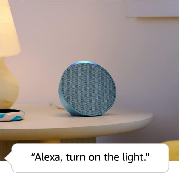 Amazon Echo Pop | Alexa fits in anywhere: bedroom, living room, bathroom, office, and small spaces | Midnight Teal - Image 5