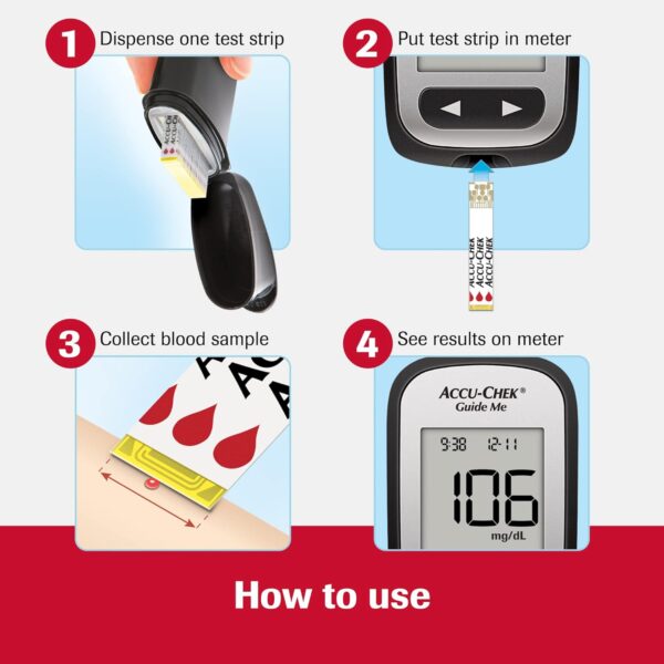 Accu-Chek Guide Me Glucose Monitor Kit for Diabetic Blood Sugar Testing: Guide Me Meter, Softclix Lancing Device, and 10 Softclix Lancets - Image 6