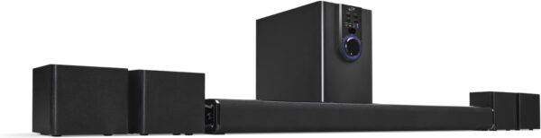 iLive 5.1 Home Theater System, 26in. Bluetooth Sound Bar with 4 Wired Satellite Speakers and Subwoofer, IHTB142B - Image 3