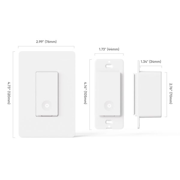 TREATLIFE Smart Switch 4 Pack, 2.4Ghz Smart Light Switch WiFi Light Switch Single-Pole, Neutral Wire Required, Works with Alexa, Google Home and SmartThings, Smart Home Remote Control, FCC Listed - Image 10