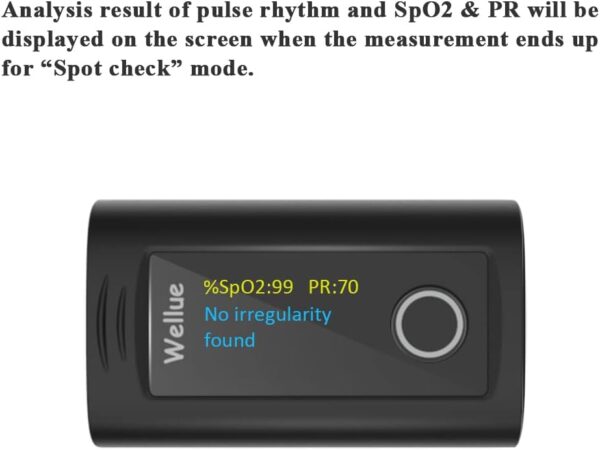 Wellue Fingertip Pulse Oximeter, Blood Oxygen Saturation Monitor with Batteries, Carry Bag & Lanyard for Wellness Use - Image 5