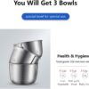 Joydeem JD-376B Electric Food Processor,Meat Grinder with Garlic Peeler,Vegetable Fruit Chopper with 3 Stainless Steel Bowls,Blue - Image 4
