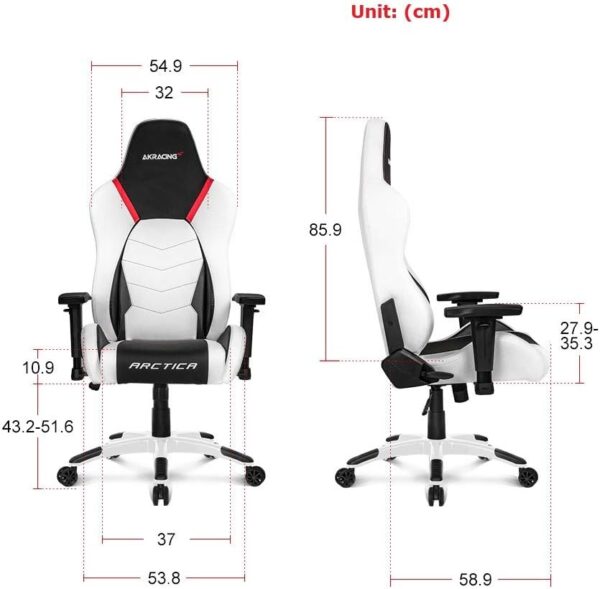 AKRacing Masters Series Premium Gaming Chair with High Backrest, Recliner, Swivel, Tilt, Rocker and Seat Height Adjustment Mechanisms with 5/10 Warranty - Image 3