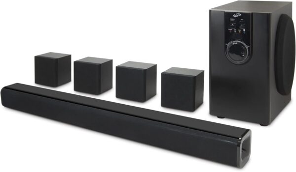 iLive 5.1 Home Theater System with Bluetooth, 6 Surround Speakers, Wall Mountable, includes Remote, Black (IHTB159B) - Image 2