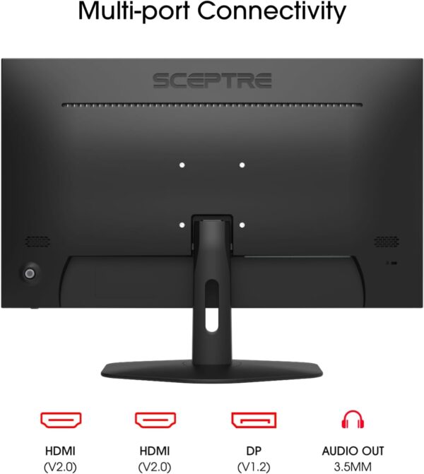 Sceptre New 27-inch Gaming Monitor 100Hz 1ms DisplayPort HDMI x2 100% sRGB AMD FreeSync Build-in Speakers, Eye Care Frameless Machine Black 2024 (E275W-FW100T) - Image 5