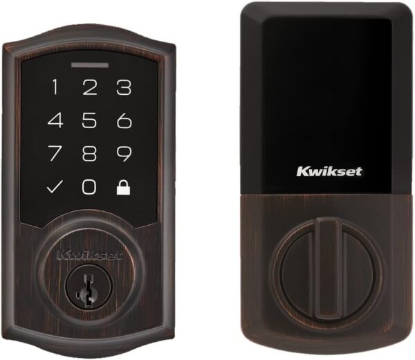 Kwikset SmartCode 270 Keyless Electronic Touchpad Deadbolt, Auto Door Lock, SmartKey Re-Key Security, Venetian Bronze - Image 2