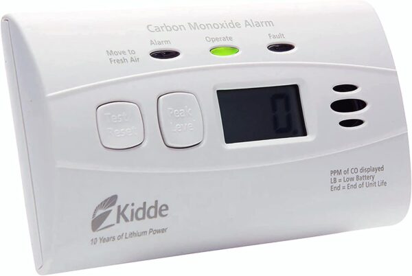 Kidde Carbon Monoxide Detector with 10-Year Battery, Digital Display, 3 LEDs, Replacement Indicator, Peak Level Memory - Image 9