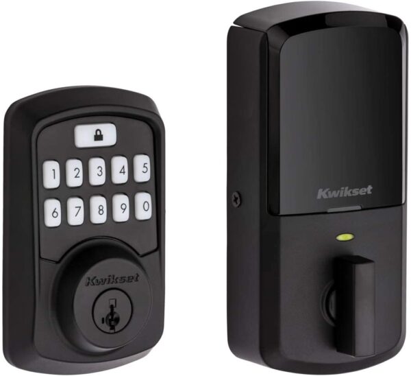 Kwikset 99420-003 Aura Bluetooth Programmable Keypad Door Lock Deadbolt Featuring SmartKey Security, Iron Black - Image 2