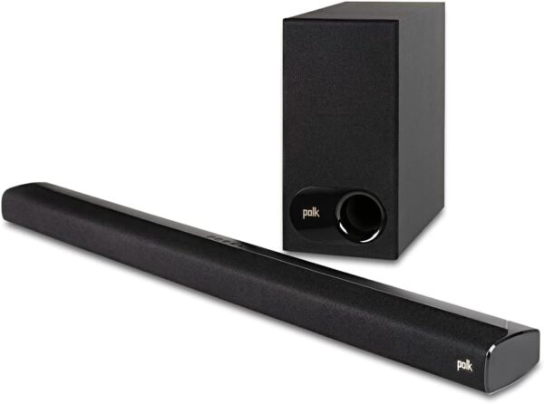 Polk Audio Signa S2 Sound Bar & Wireless Subwoofer – Exclusive VoiceAdjust Technology, Ultra-Slim Design, Works with 4K & HD TVs, HDMI & Optical, Bluetooth, Wireless Streaming - Image 2