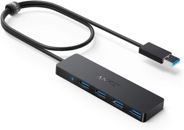 Anker 4-Port USB 3.0 Hub, Ultra-Slim Data USB Hub with 2 ft Extended Cable [Charging Not Supported], for MacBook, Mac Pro, Mac mini, iMac, Surface Pro, XPS, PC, Flash Drive, Mobile HDD - Image 2