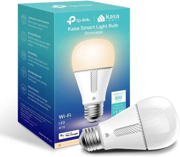 Kasa Smart Light Bulb KL110, LED Wi-Fi smart bulb works with Alexa and Google Home, A19 Dimmable, 2.4Ghz, No Hub Required, 800LM Soft White (2700K), 9W (60W Equivalent) - Image 2