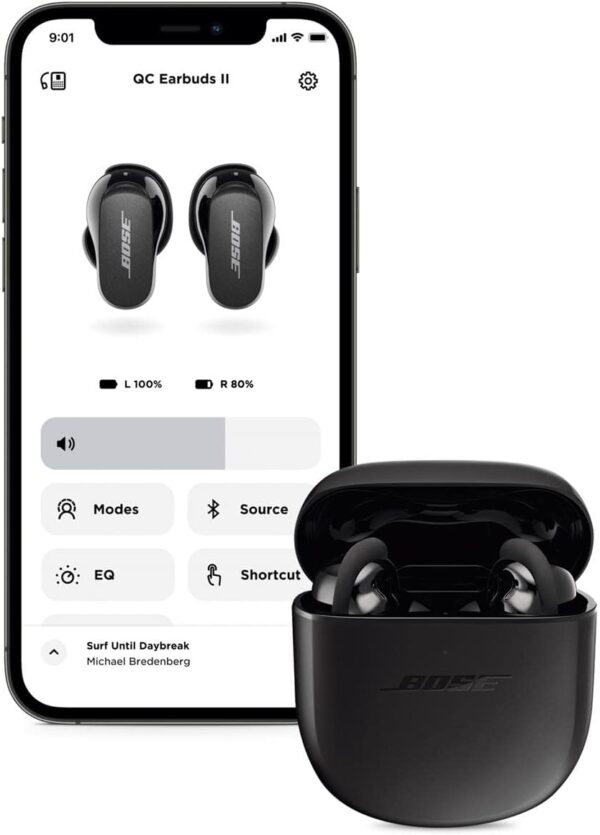 Bose QuietComfort Earbuds II, Wireless, Bluetooth, Proprietary Active Noise Cancelling Technology In-Ear Headphones with Personalized Noise Cancellation & Sound, Triple Black - Image 6