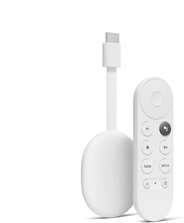 Chromecast with Google TV (HD) - Streaming Stick Entertainment on Your TV with Voice Search - Watch Movies, Shows, and Live TV in 1080p HD - Snow - Image 2