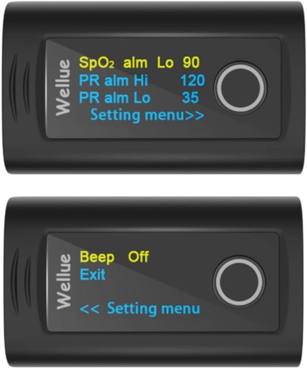 Wellue Bluetooth Pulse Oximeter Fingertip, Blood Oxygen Saturation Monitor with Free APP, Batteries, Carry Bag & Lanyard - Image 7