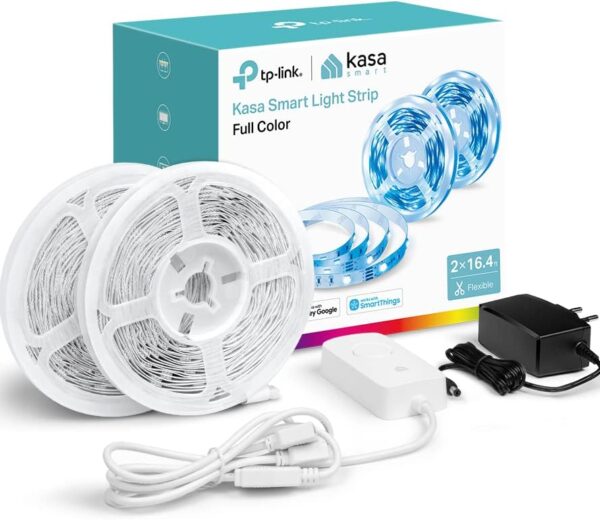 Kasa Smart LED Light Strip, RGB, 32.8ft(2 Rolls of 16.4ft.) Wi-Fi LED Strip Works w/ Alexa & Google Assistant,High Brightness, Trimmable, Up to 25,000 Hours,2Yr Warranty (KL400L10),Multicolor - Image 2