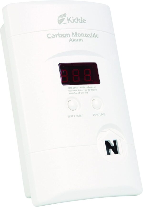 Kidde Carbon Monoxide Detector, Plug In Wall with 9-Volt Battery Backup, Digital LED Display - Image 12