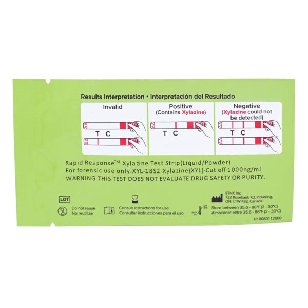 Rapid Response Xylazine Test Strips - Pack of 100 Test Strips - Test Liquids and Powders for Presence of Xylazine - Image 4