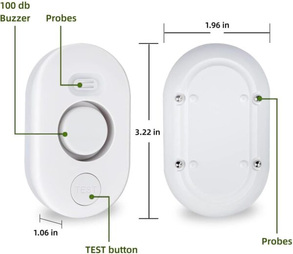 Water Leak Detector Sensor Alarm: Home Water Flooding Monitor Smart Sink Overflow Monitoring Adjustable Wet Moisture Alert Pipe Leakage Drip Detection Warning for Basement Floor - Image 6