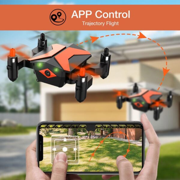 ATTOP Mini Drone with Camera - FPV Drones for Kids, RC Quadcopter Kids Drone with App FPV Video, Voice Control, Altitude Hold, Headless Mode, Trajectory Flight, Foldable Drone Girls Gifts Boy Toys - Image 5