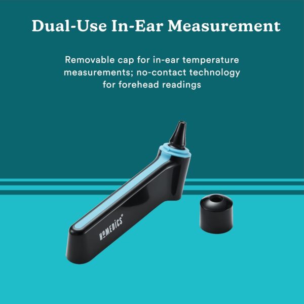 HoMedics Dual-Use Infrared Ear and Forehead Thermometer, in-Ear and No-Touch Technology, Instant Results in 1 Second, Color-Coded Readings, Reliable and Accurate, Body and Object Temperature - Image 5