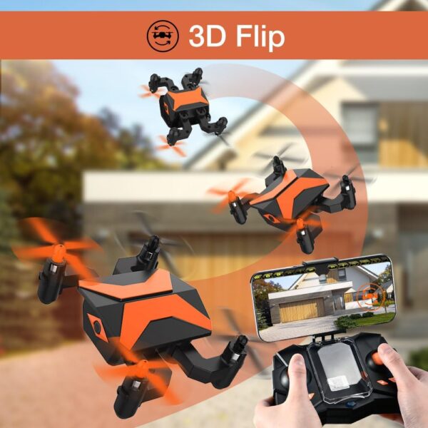 ATTOP Mini Drone with Camera - FPV Drones for Kids, RC Quadcopter Kids Drone with App FPV Video, Voice Control, Altitude Hold, Headless Mode, Trajectory Flight, Foldable Drone Girls Gifts Boy Toys - Image 6