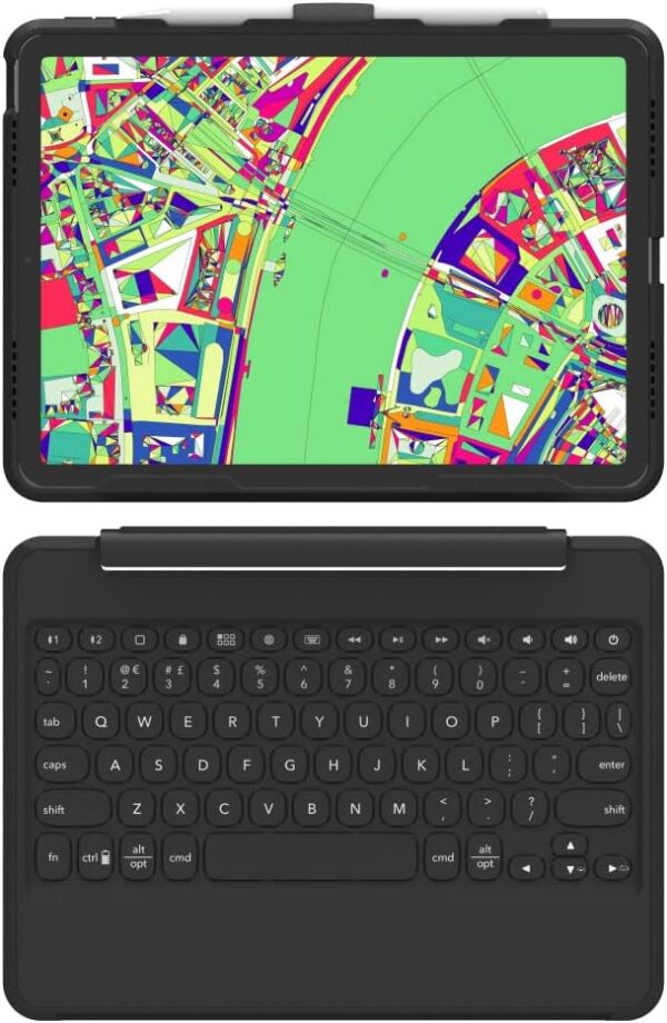 ZAGG Rugged Book Detachable Case and Magnetic-Hinged Keyboard for iPad 10.9" (air 4th gen) 11 inch (1st & 2nd Gen), Multi-Device Bluetooth Pairing, Backlit Keyboard, Durable,Black - Image 7