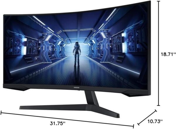 SAMSUNG 34" Odyssey G5 Ultra-Wide Gaming Monitor with 1000R Curved Screen, 165Hz, 1ms, FreeSync Premium, WQHD, LC34G55TWWNXZA, 2020, Black - Image 13