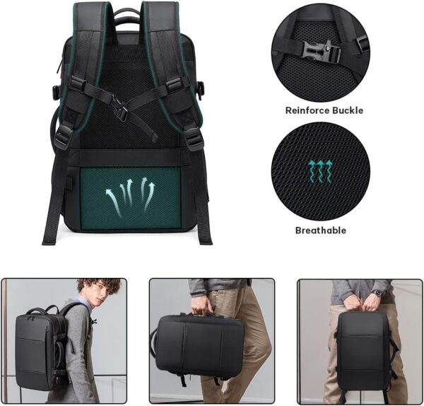 BANGE 45L Travel Backpack, Carry On Backpack Convertible Duffle Bag Fit for 17.3 Inch Laptop for Men and Women - Image 6