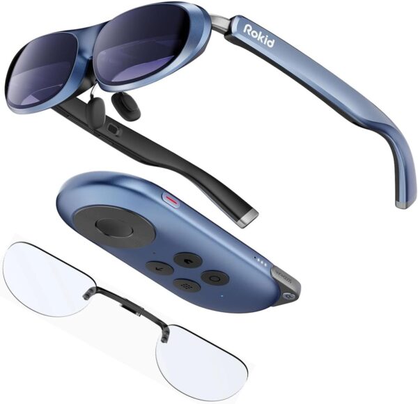 Rokid Joy Pack AR Glasses + Lens Inserts, Rokid Joy Pack AR Glasses, Smart Glasses Max with Station, 360" Micro-OLED Display, Google Play, Media Streaming, HDCP Support & Cloud Gaming, Save $100 - Image 2