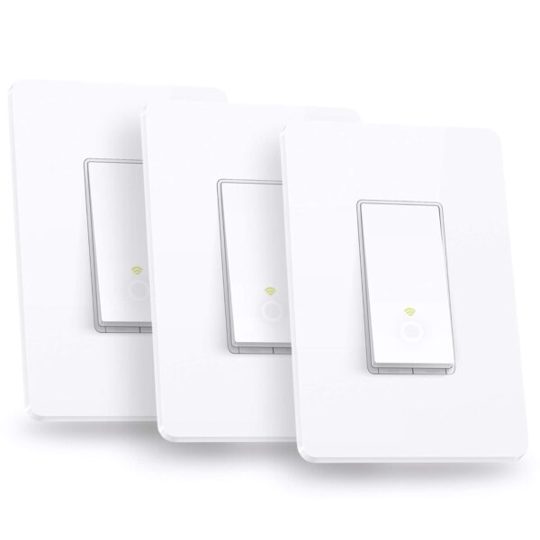 Kasa Smart Light Switch HS200P3, Single Pole, Needs Neutral Wire, 2.4GHz Wi-Fi Light Switch Works with Alexa and Google Home, UL Certified, No Hub Required, 3 Count -Pack of 1 , White - Image 2