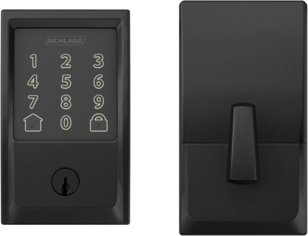 Schlage Encode Smart Wi-Fi Deadbolt with Century Trim in Matte Black - Image 10