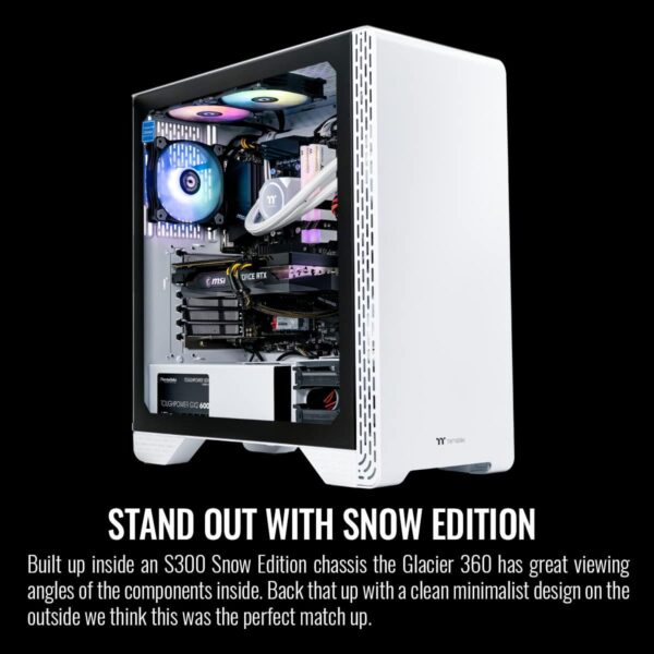 Thermaltake Glacier 360 Liquid-Cooled PC (AMD Ryzen 5 5600X, RTX 3060, 16GB 3600Mhz DDR4 ToughRAM RGB Memory, 1TB NVMe M.2, WiFi, Win 10 Home) Gaming Desktop Computer S3WT-B550-G36-LCS,White - Image 9