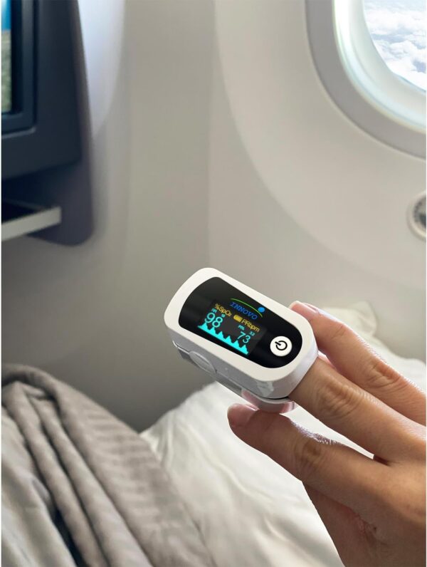 2024 Innovo iP900BP-B Bluetooth Fingertip Pulse Oximeter, Blood Oxygen Monitor with Free App, Plethysmograph, and Perfusion Index (Snowy White) - Image 6