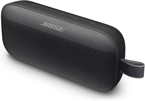 Bose SoundLink Flex Bluetooth Speaker, Portable Speaker with Microphone, Wireless Waterproof Speaker for Travel, Outdoor and Pool Use with Slinger Hard Travel Case & USB Plug (Black) - Image 3