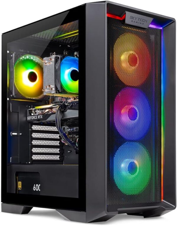 Skytech Gaming Nebula Gaming PC Desktop – Intel Core i5 13400F 2.5 GHz, NVIDIA RTX 3050, 1TB NVME SSD, 16GB DDR4 RAM 3200, 600W Gold PSU, 11AC Wi-Fi, Windows 11 Home 64-bit - Image 2