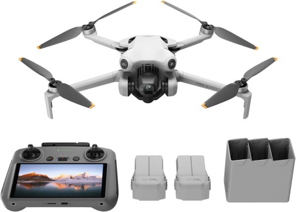 DJI Mini 4 Pro Fly More Combo with DJI RC 2, Mini Drone with 4K HDR Video, Under 0.549 lbs/249 g, 3 Batteries for up to 102 Mins Flight Time, Smart Return to Home, Drone with Camera for Beginners - Image 2