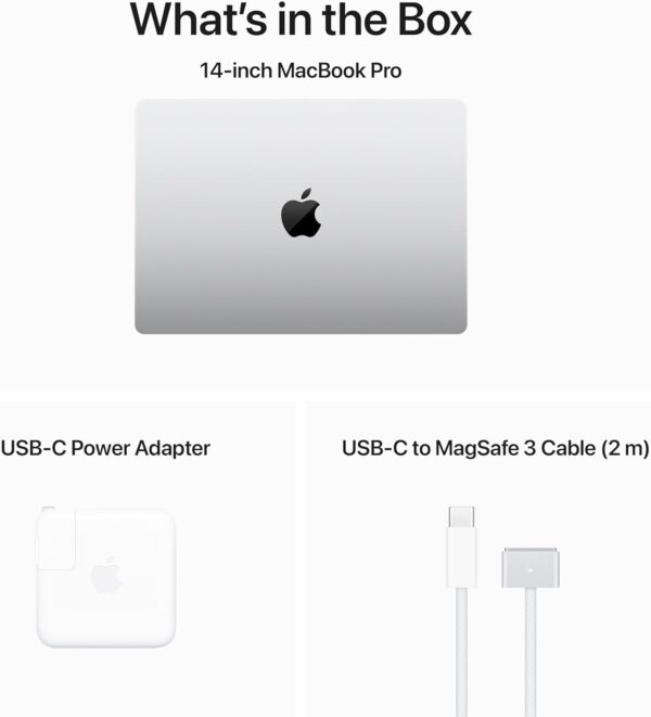 Apple 2023 MacBook Pro Laptop M3 Pro chip with 11‑core CPU, 14‑core GPU: 14.2-inch Liquid Retina XDR Display, 18GB Unified Memory, 512GB SSD Storage. Works with iPhone/iPad; Silver - Image 7