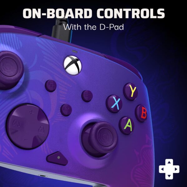 PDP Gaming REMATCH Enhanced Wired Controller Licensed for Xbox Series X|S/Xbox One/PC/Windows, Mappable Back Buttons, Advanced Customizable App - Purple Fade - Image 4