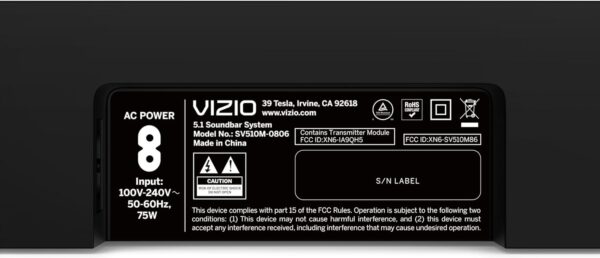 VIZIO 5.1 Soundbar SE, Wireless Subwoofer, Surround Sound w/Dolby Atmos, DTS:X, Bluetooth - SV510X-0806 (New, 2024 Model) - Image 19