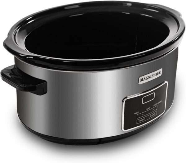 MAGNIFIQUE 7-Quart Casserole Slow Cooker with Timer and Digital Programmable - Small Kitchen Appliance for Family Dinners - Serves 6+ People - Heat Settings: Keep Warm, Low and High - Image 8