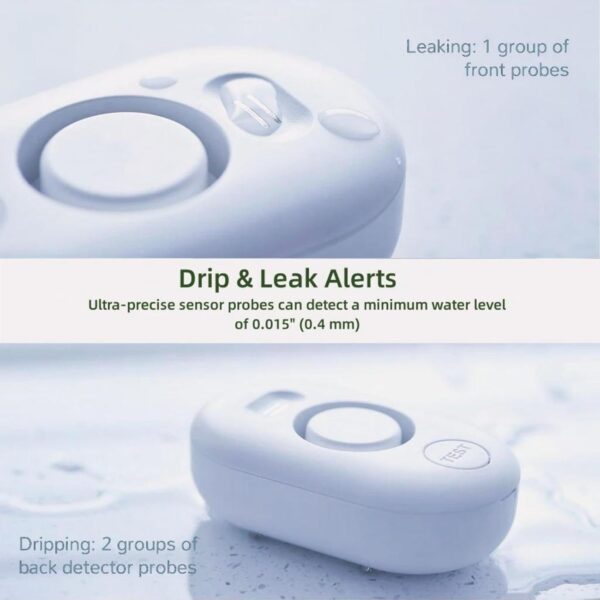 Water Leak Detector Sensor Alarm: Home Water Flooding Monitor Smart Sink Overflow Monitoring Adjustable Wet Moisture Alert Pipe Leakage Drip Detection Warning for Basement Floor - Image 3