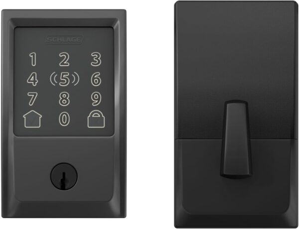 Schlage BE499WB CEN 622 Encode Plus WiFi Deadbolt Smart Lock with Apple Home Key, Keyless Entry Door Lock with Century Trim, Matte Black - Image 10