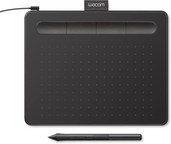 Wacom Intuos Small Graphics Drawing Tablet, includes Training & Software; 4 Customizable ExpressKeys Compatible With Chromebook Mac Android & Windows, photo/video editing, design & education,Black - Image 2