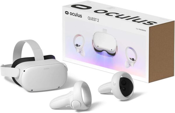 Oculus Quest 2 Advanced All-in-One Virtual Reality Gmaing VR Headset 128GB Set, White - Image 2